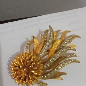 BSK Vintage Gold  Tone Brooch
